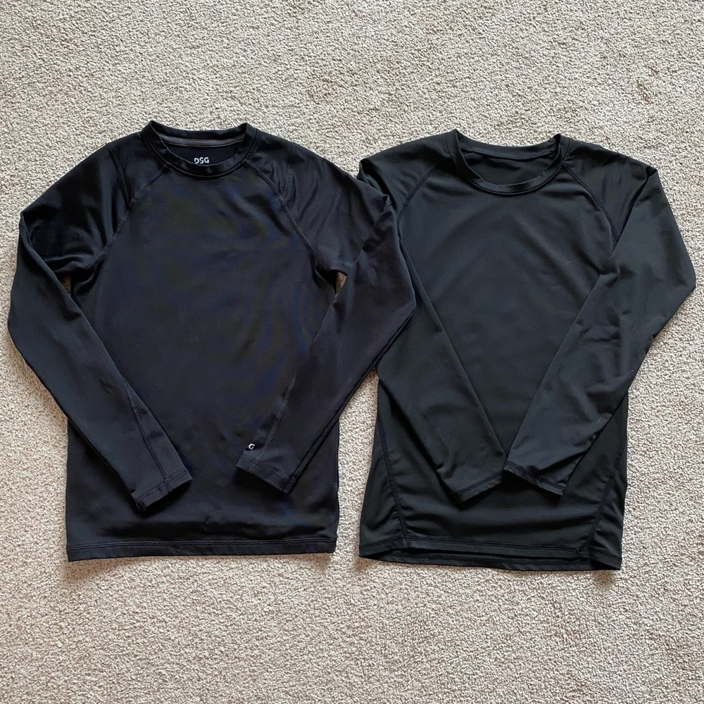 Two Boys Compression Long Sleeve Shirts